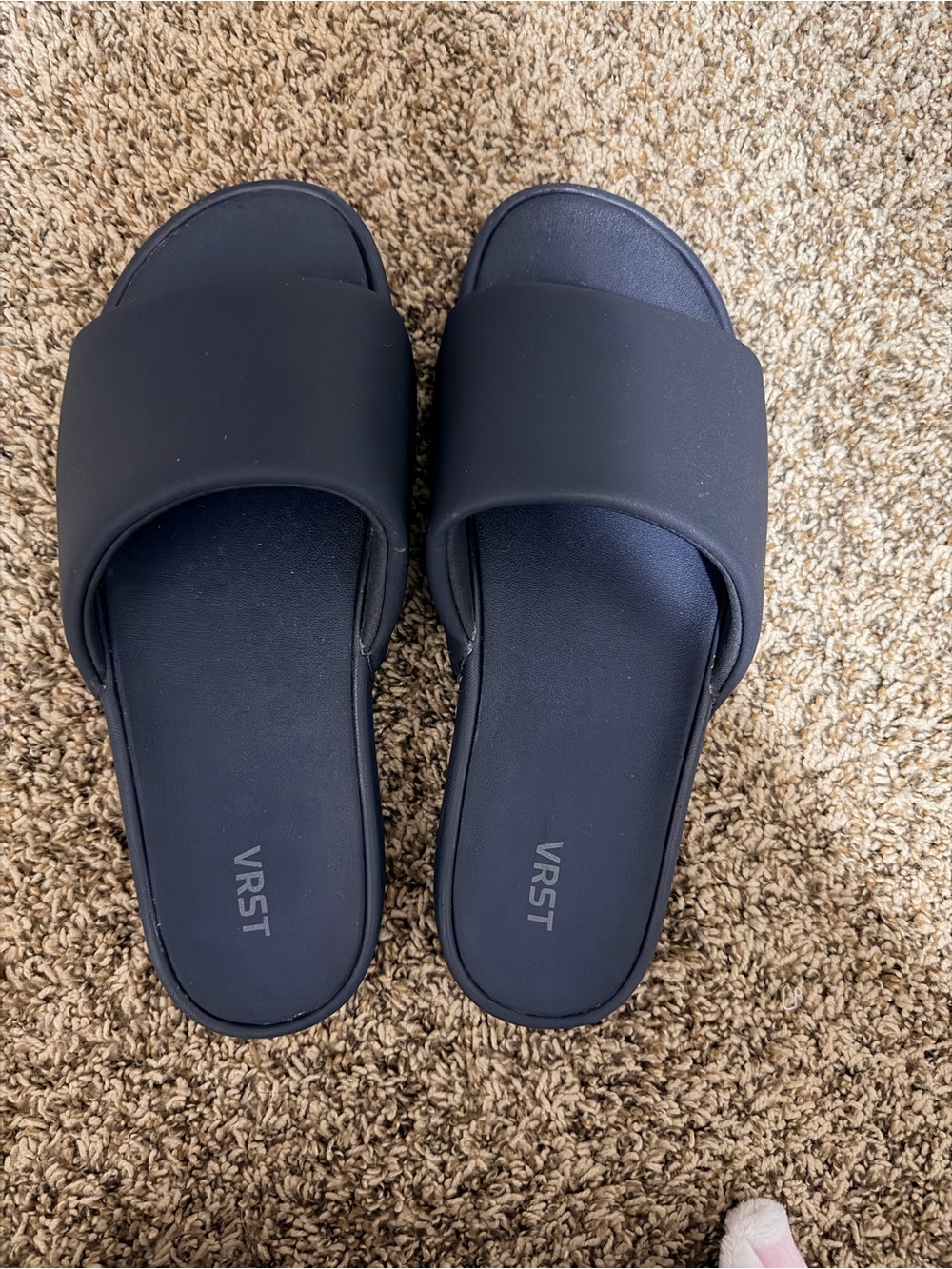 VRST Men’s Black Slide Sandals — Cushioned Comfort